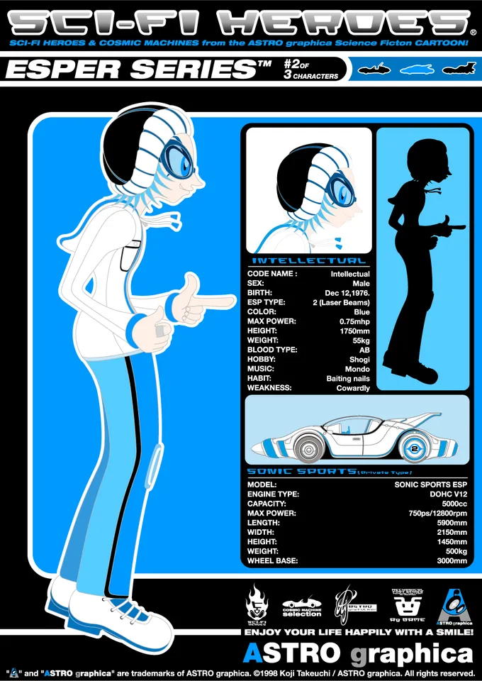 SCI-FI HEROES, ESPER SERIES 02 Original Version, illustration work, Personal, 1998