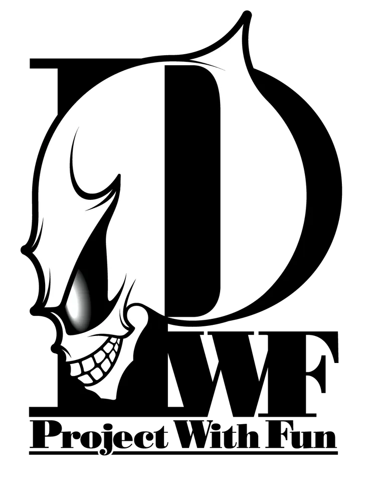 PWF Project With Fun, Logo for PWF, logo design work, PWF, 2001