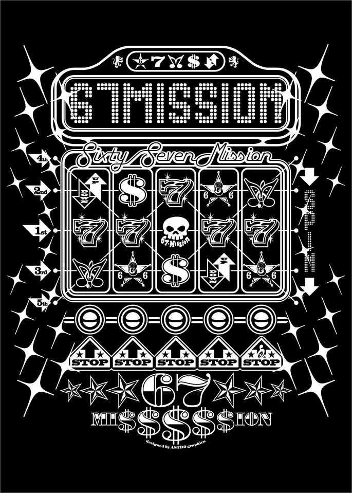 67 SLOT, 6 7 M S N, merchandise design work, 67 MISSION, 2004