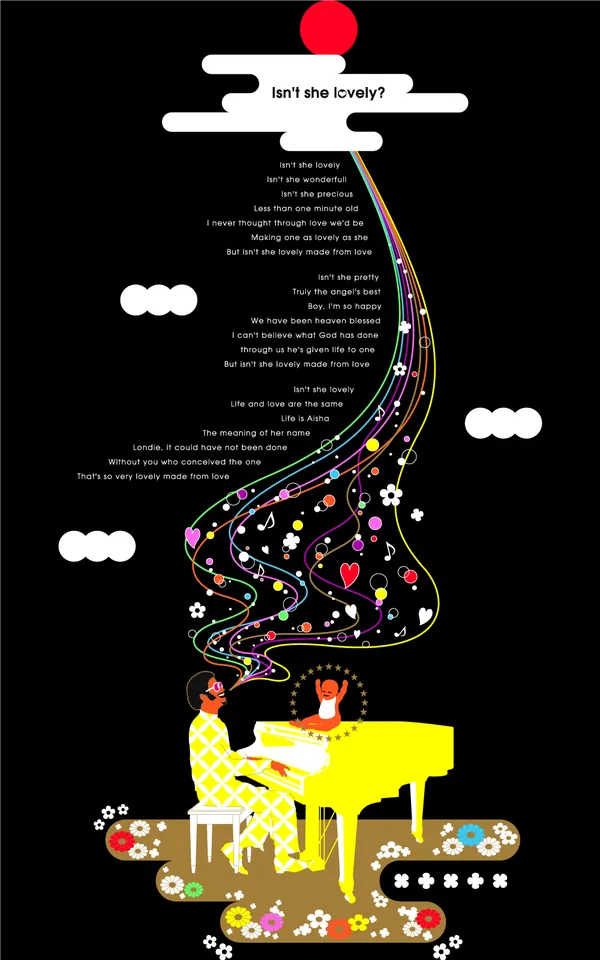 Isnt she lovely, Something related to Stevie Wonder, graphic design work, Unknown, 2006